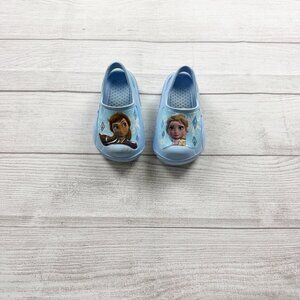 Disney Frozen Toddler Girl Slip On Shoes Light Blue Anna Elsa Clogs 9-10